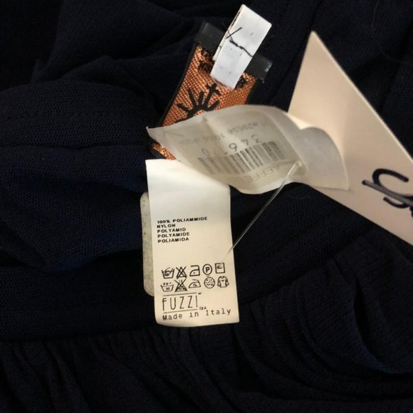 Jean Paul Gaultier Navy Blue Mesh Maxi Skirt NWT Size M - Picture 6 of 7